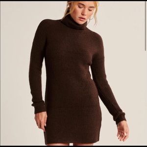 🌟🌟Abercrombie & Fitch Long-Sleeve Turtleneck Sweater Dark Brown Dress